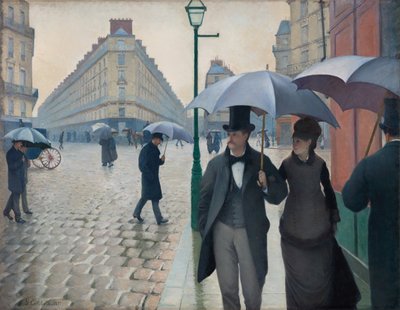 Paris Caddesi, Yağmurlu Gün, 1877. by Gustave Caillebotte