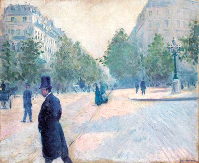 Place Saint Augustin, Misty Weather, 1878 by Gustave Caillebotte
