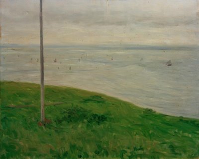 Deniz kenarındaki çayır, Normandiya by Gustave Caillebotte