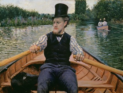 Silindir Şapkalı Kürekçi, c.1877-78 by Gustave Caillebotte