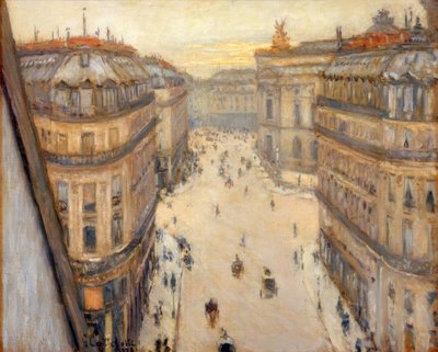 Rue Halévy, altıncı kattan görünüm by Gustave Caillebotte