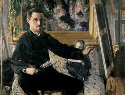 Bir Şövale ile Otoportre, c.1879 by Gustave Caillebotte
