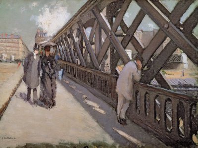 Avrupa Köprüsü için Çalışma by Gustave Caillebotte