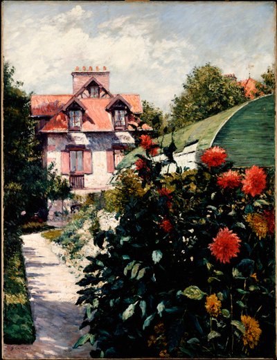 Dahlias, Petit Gennevilliers Bahçesi, 1893 by Gustave Caillebotte