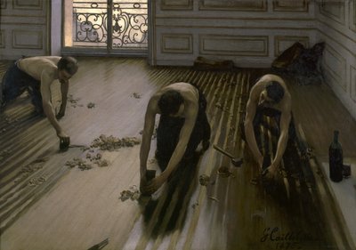 Yer Sıyırıcılar, 1875 by Gustave Caillebotte