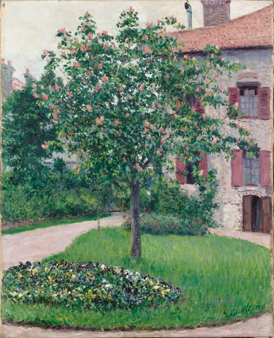 Çiçekteki Ağaç, 1882. by Gustave Caillebotte