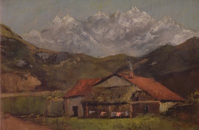 Dağlarda Bir Kulübe by Gustave Courbet