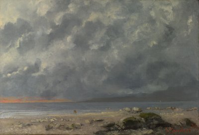 plaj sahnesi by Gustave Courbet