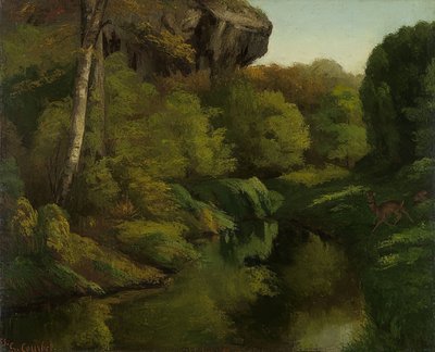 Fontainebleau ormanının görünümü. 1855 by Gustave Courbet