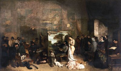 Sanatçının stüdyosu by Gustave Courbet
