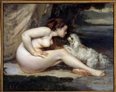 Köpek çıplak kadın. Leontine Renaude