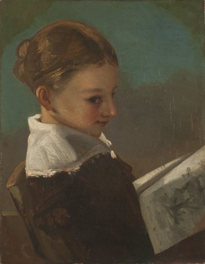 Juliette Courbet, On Yaşında (tuval üzerine yağlı boya) by Gustave Courbet