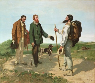 Toplantı veya Merhaba Bay Courbet by Gustave Courbet