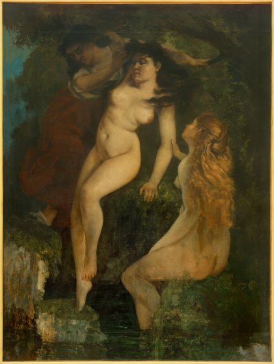 Üç Yıkananlar by Gustave Courbet