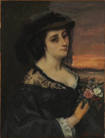Madam L... Laure Borreau, 1863. by Gustave Courbet