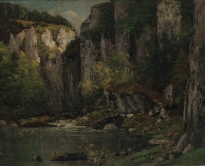 Nehir ve Kayalar, 1873-77. by Gustave Courbet