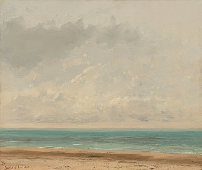 Durgun deniz. 1866 by Gustave Courbet
