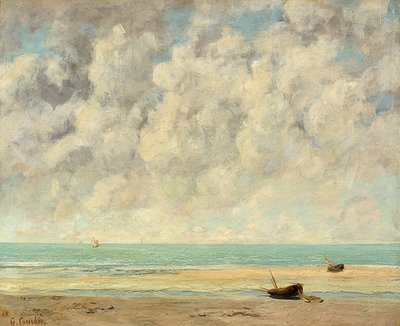 Durgun deniz. 1869 by Gustave Courbet