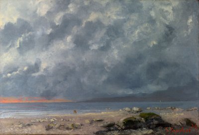 ""Plage de plage"" (Plaj Sahnesi) Tablo Gustave Courbet (1819-1877) - 1874 - Tuval üzerine yağlı boya Dim 38x55.5 cm National Gallery, Londra by Gustave Courbet