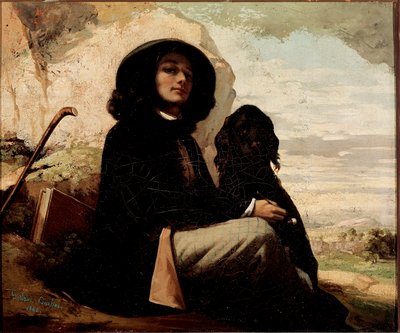 Kara Köpekli Otoportre, Gustave Courbet (1819-1877) 1842 by Gustave Courbet