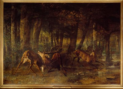 Bahar rutu, geyik dövüşü. Gustave Courbet