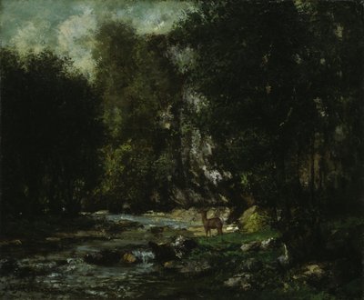 Les Puits-Noir Çayı, c. 1855. by Gustave Courbet