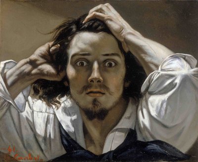 Çaresiz Adam Otoportresi by Gustave Courbet
