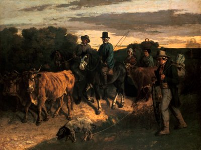 Flagey Çiftçileri Flagey Köylüleri, 1855 by Gustave Courbet