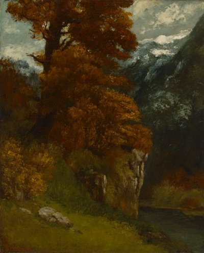 The Glen at Ornans (Banks of the Doubs; by Gustave Courbet