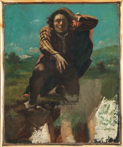Korkulu Deli Adam, 1844 dolayları (tuval üzerine yağlı boya) by Gustave Courbet