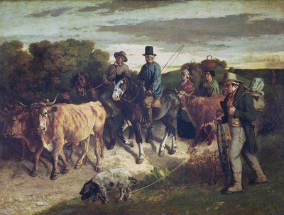 Panayırdan Dönen Flagey Köylüleri by Gustave Courbet