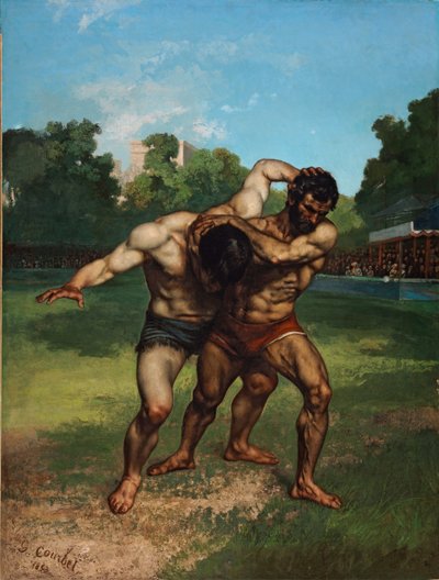 Güreşçiler by Gustave Courbet