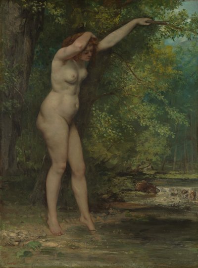 Genç Yıkanan, 1866. by Gustave Courbet