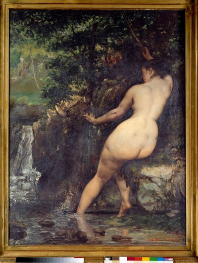 Kaynak veya yüzen kaynakta Resim Gustave Courbet (1819-1877) 1868 Sun. 1,28x0,97 m Paris, Orsay Müzesi by Gustave Courbet