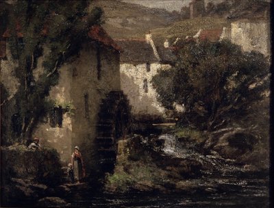 Su Değirmeni (tuval üzerine yağlı boya) by Gustave Courbet