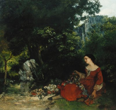 Garlandlı Kadın; Femme a la Guirlande, 1856 by Gustave Courbet