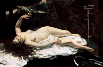 Papağanlı Kadın, 1866. by Gustave Courbet