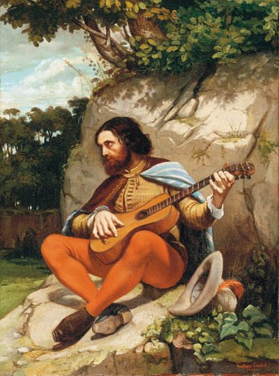 Manzaradaki genç adam by Gustave Courbet