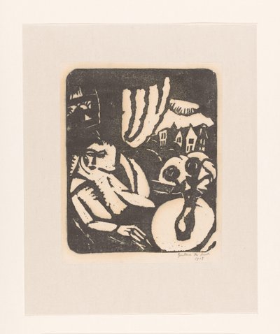 Pencere kenarında oturan kadın by Gustave De Smet (signed by artist)