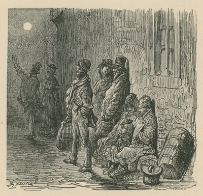 Londra hayatından bir sahne by Gustave Dore