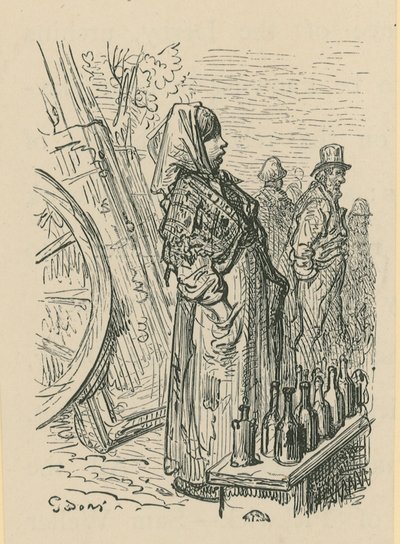cam şişe satan kadın by Gustave Dore