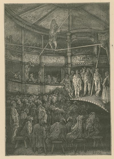 Blondin, Shoreditch, Londra (gravür) by Gustave Dore