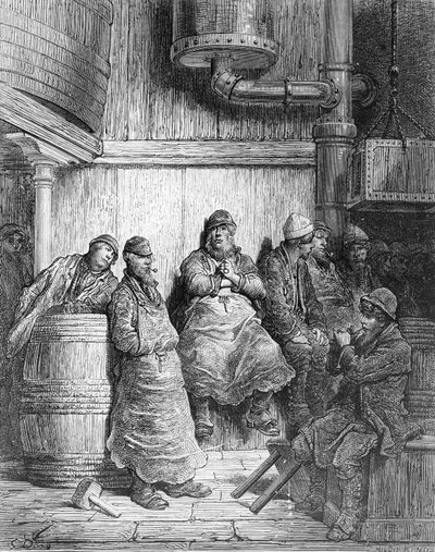 Brewers at Rest, William Blanchard Jerrold (1826-94) tarafından yazılan ve Hildibrand tarafından oyulmuş, 
