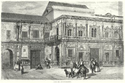 Belediye Binası (gravür) by Gustave Dore