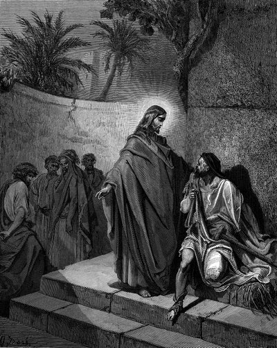 İsa felçli adamı iyileştiriyor, 1866 by Gustave Dore