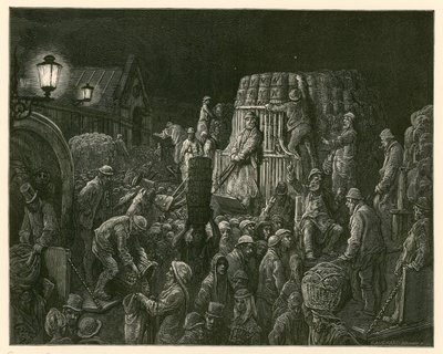 Covent Garden Pazarı, Londra by Gustave Dore