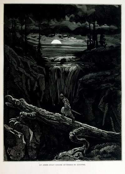 Croque-Mitain; 1863 illüstrasyonu, Gustave Dore (1832 – 1883); Fransız ressam, grafiker, illüstratör. Croque-Mitaine (Öcü), çocuklara onları korkutmak ve böylece daha akıllı hale getirmek için sunulan kötü niyetli bir karakter. by Gustave Dore
