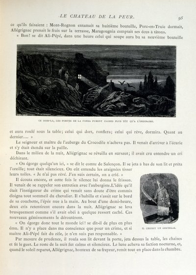 Croque-Mitain; 1863 illüstrasyonu, Gustave Dore (1832 – 1883); Fransız ressam, grafiker, illüstratör. Croque-Mitaine (Öcü), çocuklara onları korkutmak ve böylece daha akıllı hale getirmek için sunulan kötü niyetli bir karakter. by Gustave Dore
