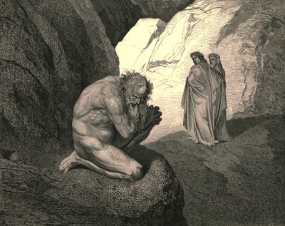 Lanetli kurt! Öfken kendi içine yem oluyor ve seni tüketiyor!, c1890. by Gustave Dore