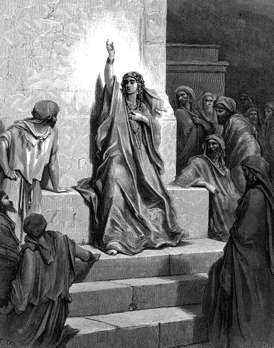 Deborah, İbrani peygamber ve yargıç, 1866 by Gustave Dore